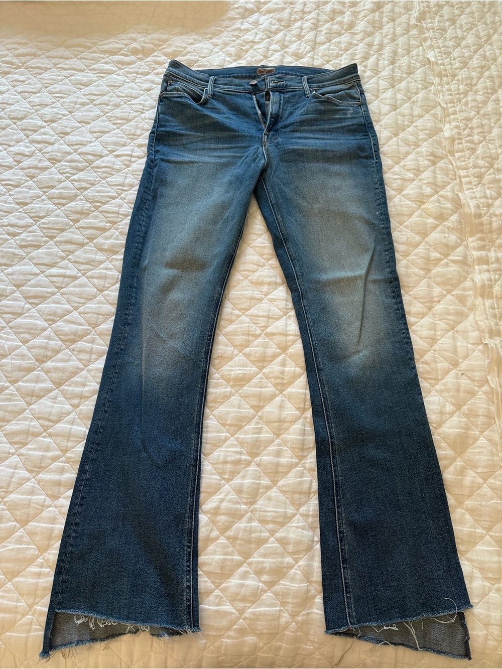 Mother Women's Dark Blue Flared Jeans - Classic Stretch Denim